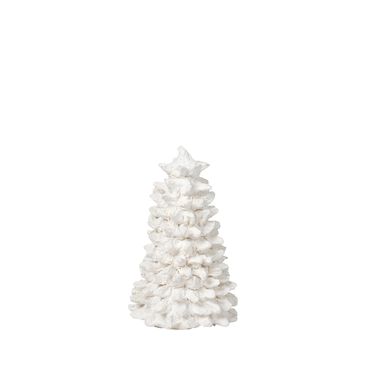 Broste Copenhagen - Pulp Deko-Tannenbaum, H 16 cm, weiß