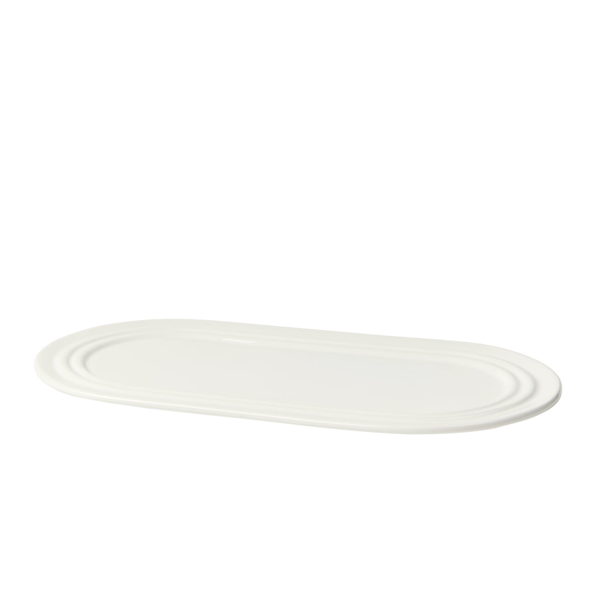 Broste Copenhagen - Stevns Teller, oval 27,5 x 14,5 cm, kalkweiß im Sale