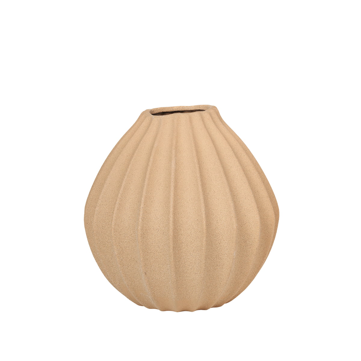 Broste Copenhagen - Wide Vase, Ø 30 x H 30 cm, indian tan