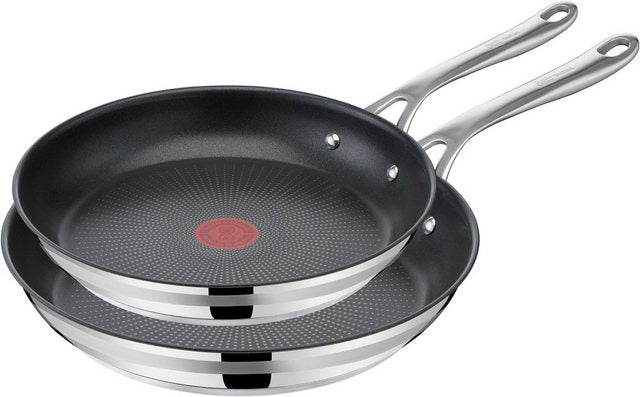 Tefal Pfannen-Set Jamie Oliver Cook Smart, Edelstahl (Set, 2-tlg., Pfannen 24/28 cm), Antihaftversiegelung, Induktion, Thermo-Signal, spülmaschinenfest im Sale