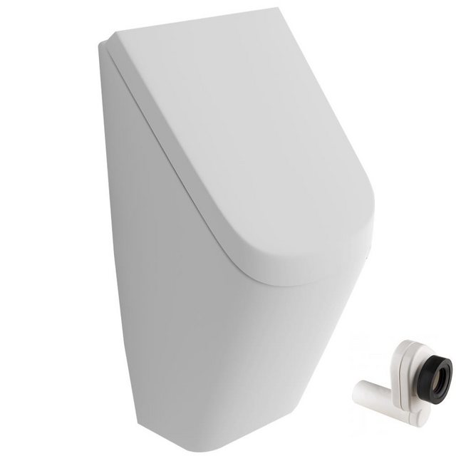 Vitra Wand-WC-Befestigung Vitra Urinal mit Deckel - Wand Pissoir Urinalbecken Komplettset, (Hänge-Urinal Männer Urinal, Wand-Urinal mit Urinal-Absaug-Siphon), Keramik Pisuar mit Antibakterieller Beschichtung im Sale