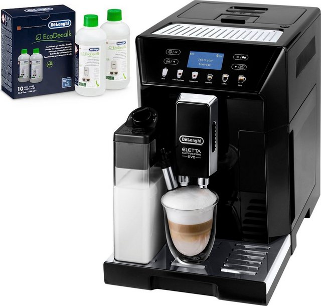 De'Longhi Kaffeevollautomat ECAM 46.860.B Eletta Evo, schwarz, inkl. Pflegeset im Wert von € 31,99 UVP