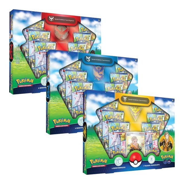 POKÉMON Sammelkarte GO Spezial Kollektion Team Intuition Weisheit Wagemut, deutsch