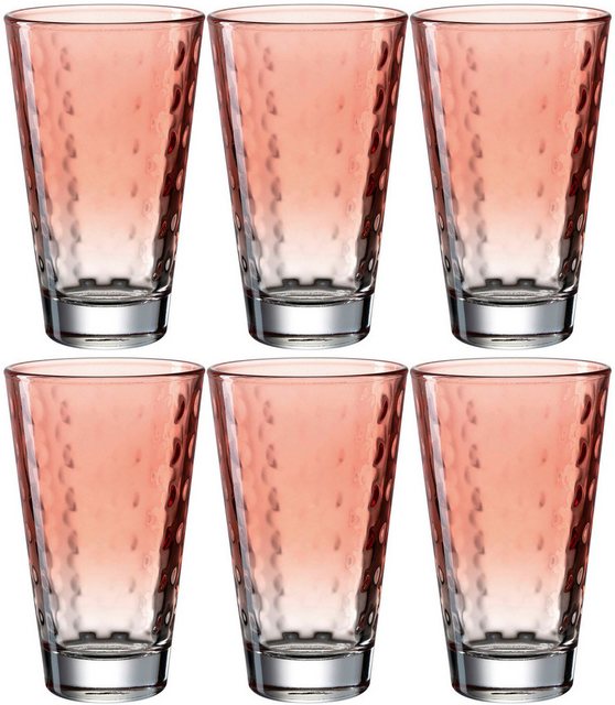 LEONARDO Longdrinkglas OPTIC, Glas, 300 ml, 6-teilig im Sale