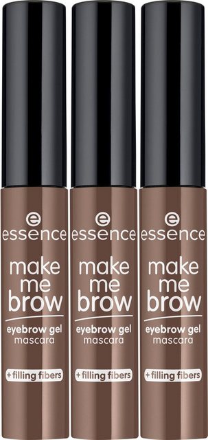 Essence Augenbrauen-Farbe make me BROW eyebrow gel mascara, 3-tlg., Augenbrauen-Gel für definierte Augenbrauen