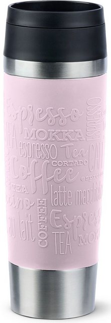 Emsa Thermobecher Travel Mug Classic, mit 360°-Trinköffnung, Edelstahl, Kunststoff, Silikon, 4h heiß, 8h kalt - 360 ml / 6h heiß, 12h kalt - 500 ml, 100% dicht