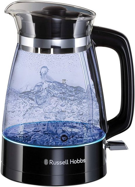 RUSSELL HOBBS Wasserkocher Glas Classic 26080-70 LED-Beleuchtung 1,7L 2400W, 1.7 l, 2400 W