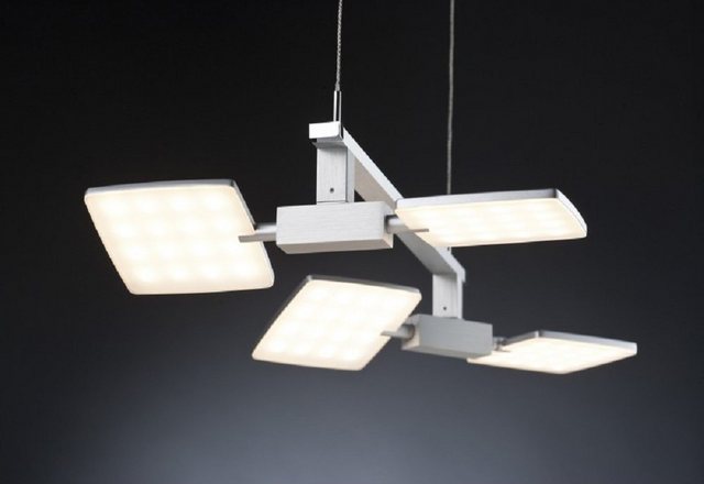 Paulmann Deckenleuchten Paulmann Living Pendelleuchte Pad 4x5W LED Alu gebürstet/Chrom 230V, Paulmann Living Pendelleuchte Pad 4x5W LED Alu gebürstet/Chrom 230V