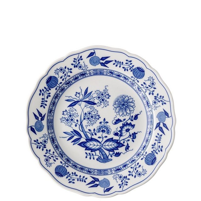 Hutschenreuther Speiseteller Speiseteller 25 cm Fahne - BLAU ZWIEBELMUSTER Zwiebelmuster - 2 Stück, (2 St), Porzellan, spülmaschinenfest und mikrowellengeeignet