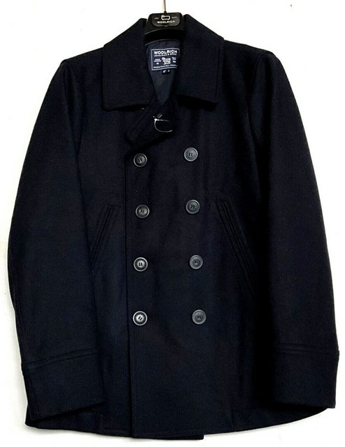 WOOLRICH Kurzmantel Woolrich Herren Mantel, WOOLRICH LIGHT MELTON PEACOAT Kurze Mantel. Kurz