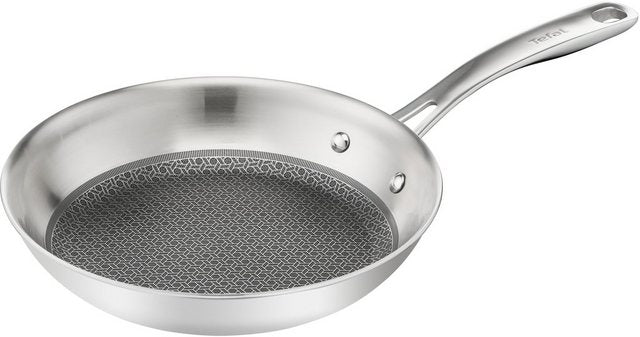 Tefal Bratpfanne Eternal Mesh, Edelstahl 18/10 (1-tlg), Triply3-Schicht-Material, Mesh-Beschichtung, alle Herdarten, Induktion