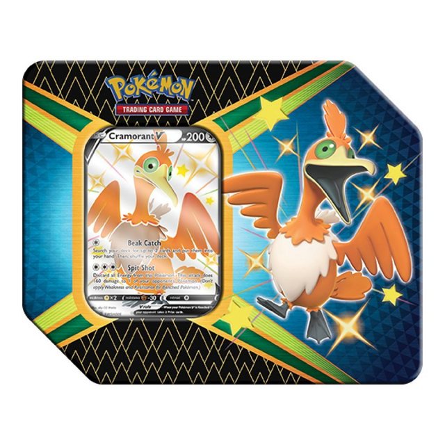 POKÉMON Sammelkarte Shining Fates Shiny Eldegoss Boltund Cramorant V Tin Box, englisch