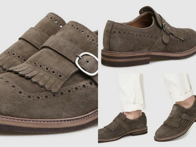 BRUNELLO CUCINELLI Brunello Cucinelli Double Monk Pattern Shoes Schuhe Brogues Monk-strap Sneaker im Sale