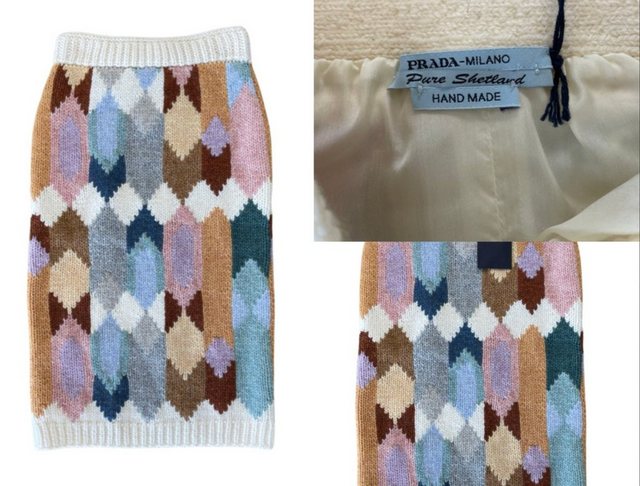 PRADA Karorock PRADA SHETLAND KNITTED HANDMADE IN ITALY SKIRT ROCK SPECIAL EDITION DE