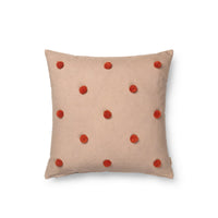 Thumbnail for ferm LIVING - Dot Kissen, 48 x 48 cm, caramel / rot