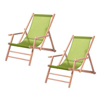 Thumbnail for Jan Kurtz - Maxx Deckchair, Teakholz / Bezug Kunststoffgewebe pistazie (2er-Set) im Sale