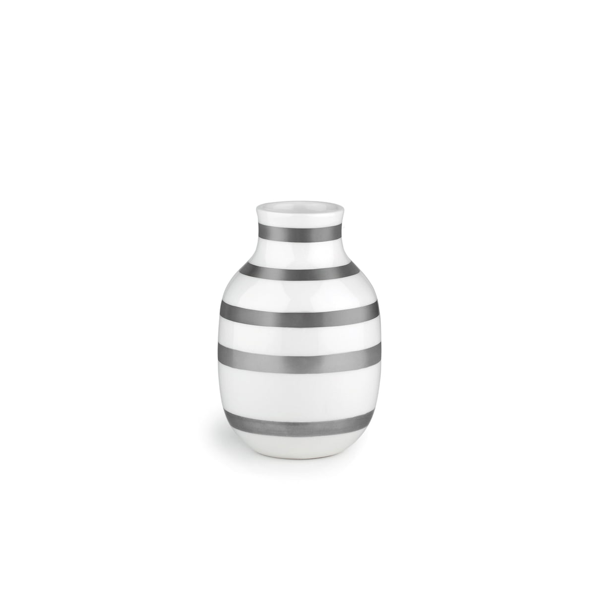 Kähler Design - Omaggio Vase H 12,5 cm, silber im Sale