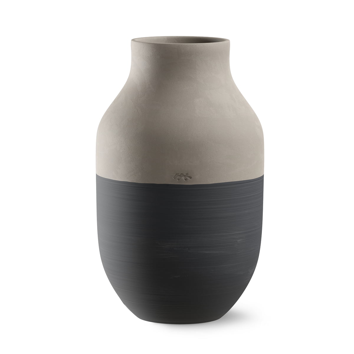 Kähler Design - Omaggio Circulare Vase, H 31 cm, anthrazit grau im Sale