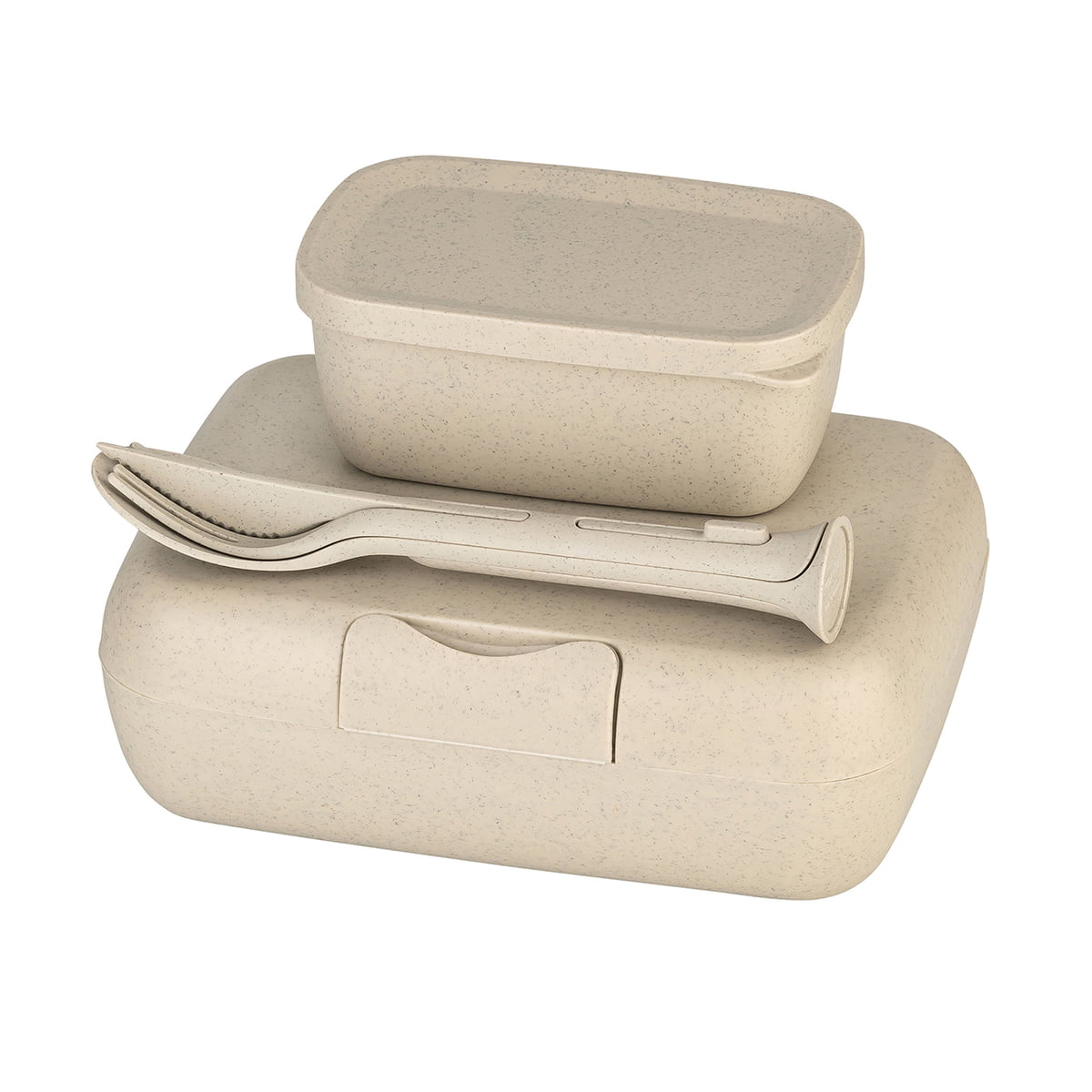 Koziol - Candy Ready Lunchbox-Set & Besteck-Set, nature desert sand (3er-Set) im Sale