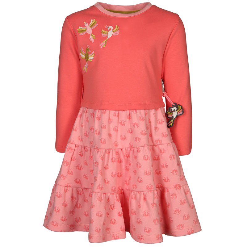 Langarmkleid SCHWAN in pink/rosa