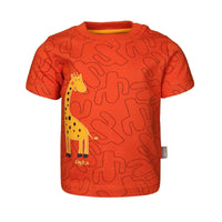 Thumbnail for T-Shirt WILDLIFE – GIRAFFE  gemustert in orange