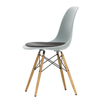 Thumbnail for Vitra - Eames Plastic Side Chair DSW mit Sitzpolster, Esche honigfarben / hellgrau (Filzgleiter basic dark) im Sale