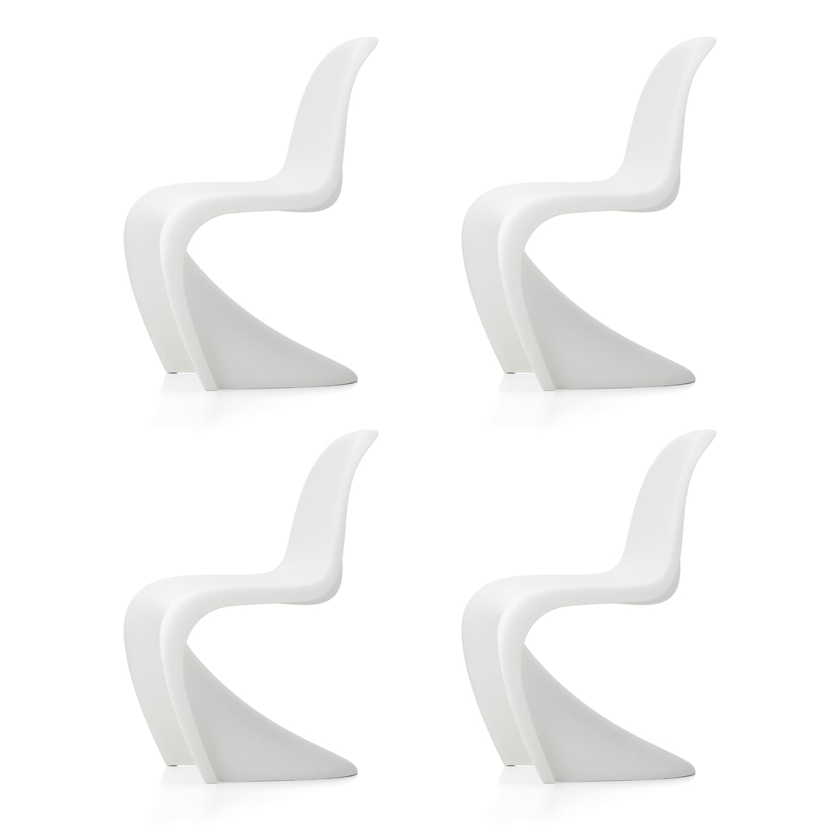 Vitra - Panton Chair, weiß (neue Höhe) (4er-Set) im Sale